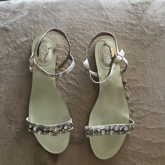 Ann Taylor Shoes - NWOT Snakeskin Rhinestones sandals